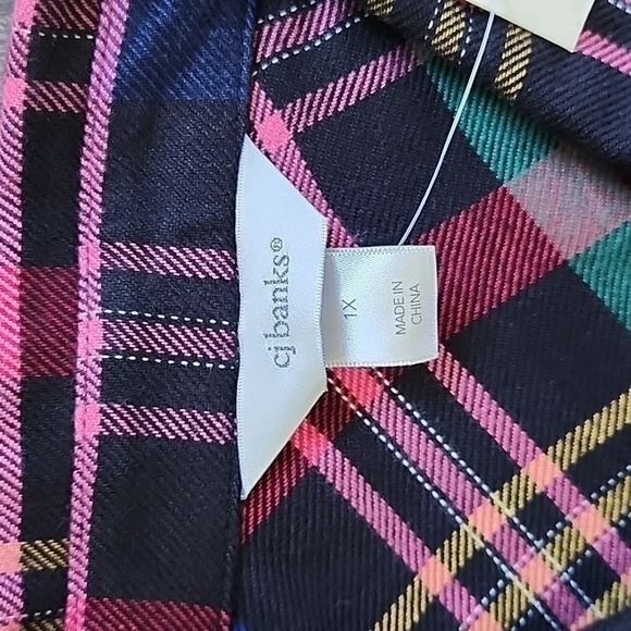 NWT CJ Banks Flannel Sz 1X - Picture 2 of 4